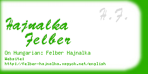 hajnalka felber business card